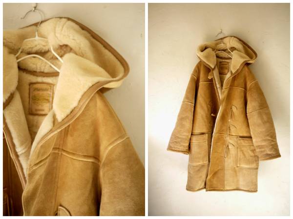 羊革ムートン*ダッフルコート*ナチュラル*parole*9～11号