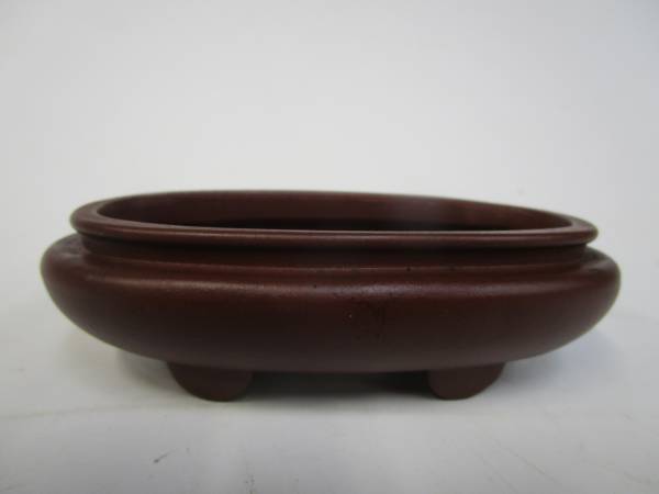 盆栽鉢・中国鉢＜中国宜興　袋式楕円＞