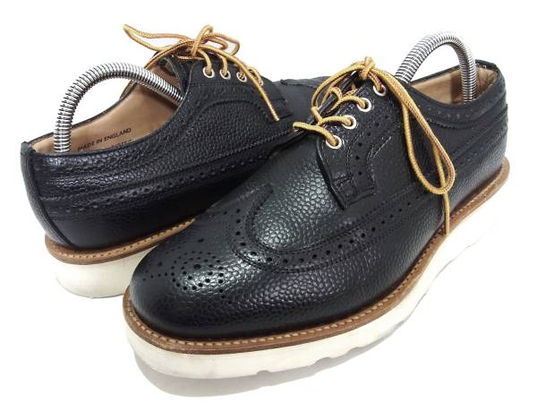 13AW SHIPS 別注 SANDERS ウィングチップ レザー シューズ 7.5