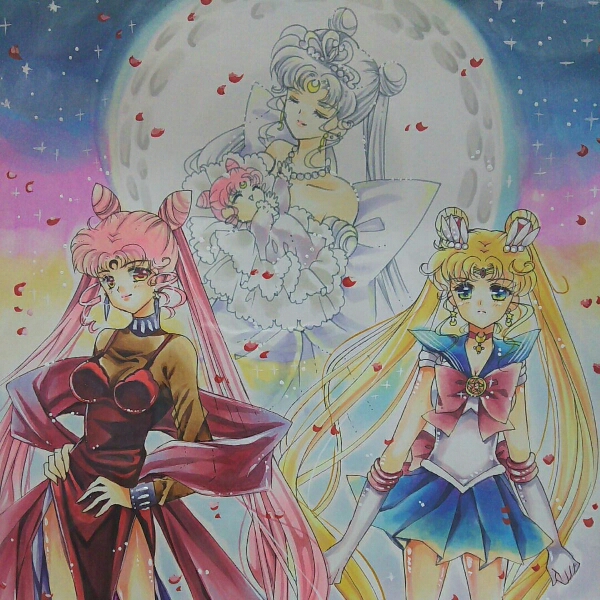 セーラームーン☆手描きイラスト ブラックレディ コンパクト