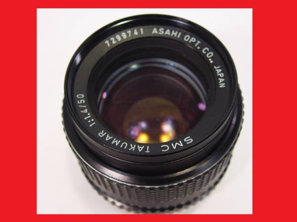 SMC　タクマー　50mm　1：1.4。M42スクリューマウント.大口径