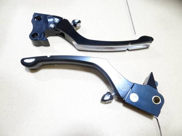 新品 ハーレー アジャスタブル レバー アルミビレット 削り出し