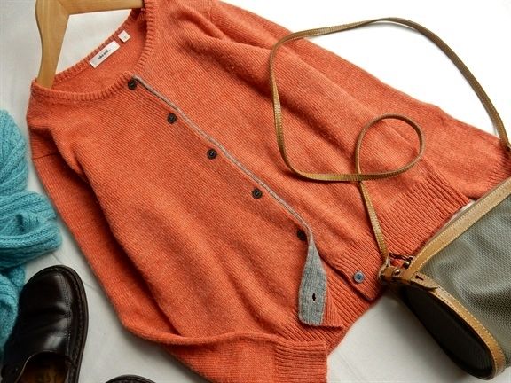 ニコアンド niko and...アルパカ混きれい色ニットカーデ♪