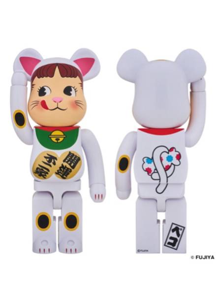 Be@RBRICK 不二家 ペコちゃん 1000％ 招き猫 ベアブリック ネコ a99503