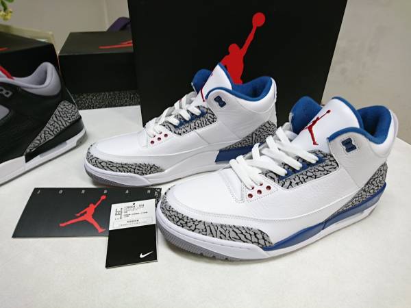 AIR JORDAN 3 RETRO 白青灰セメント WIZARDS US12 新品！AJ3