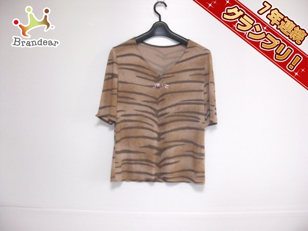 イタリヤ 半袖カットソー 13 レディース 美品 ラインストーン