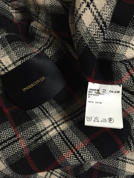 UNDERCOVER 15AW カットオフ　チェック　ヘリンボーン　ガウンコート 15AW UNDERCOVER チェック ガウン コート 2015aw｜MENS｜COLLECTIONS