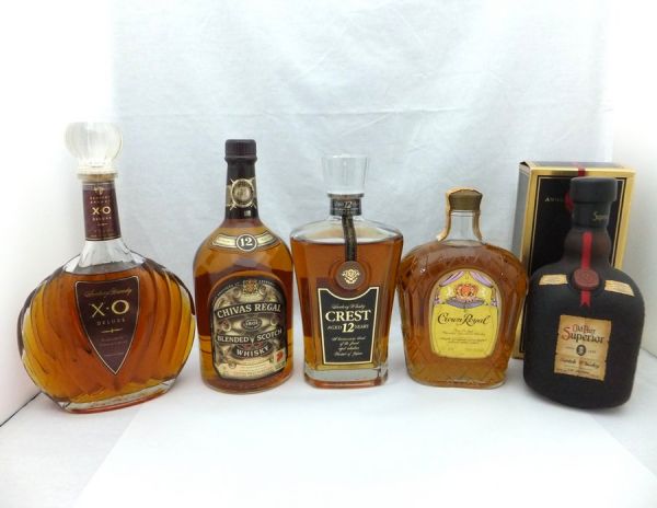 Old Parr/CHIVAS REGAL/Crown Royal/Suntory 計5本 2BYT-003C