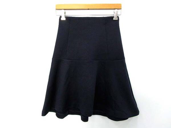 シンゾーン Shinzone スカート ひざ丈 フレア 36 紺