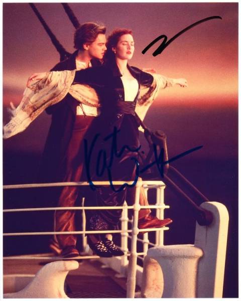 レオナルド・D ケイト・ウィンスレット 直筆サイン写真 1588