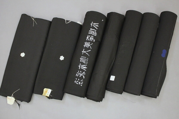 【凛々】中古品未使用正絹喪服反物７点組－３Ｆ