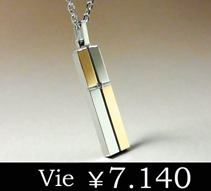 送料無料【vie】天然ダイヤモンドステンレスネックレス/n1141p
