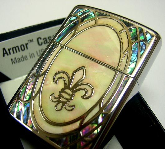 送料205円~ARMOR(アーマー)天然シェル貝 西洋模様ZIPPO 送料205円~ARMOR(アーマー)天然シェル貝 西洋模様ZIPPO