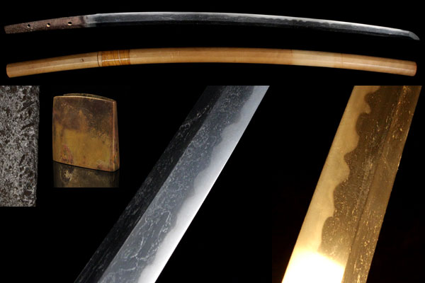 【彩葉】古き時代 兼氏 日本刀 肌立 反深 白鞘 大名登録 ias94