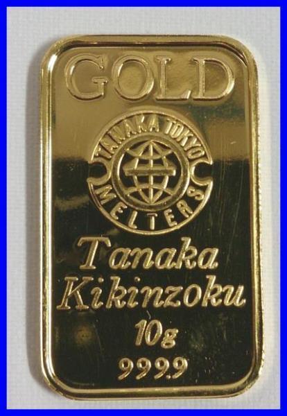 ＄金 インゴット K24 999.9 10g 田中貴金属