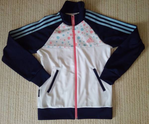 新品 adidas アディダス ジャージ 上下 150 160 女の子 白 水色