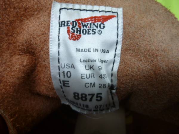 f221-1612-283* RED WING 8875 モックトゥ 28.0cm
