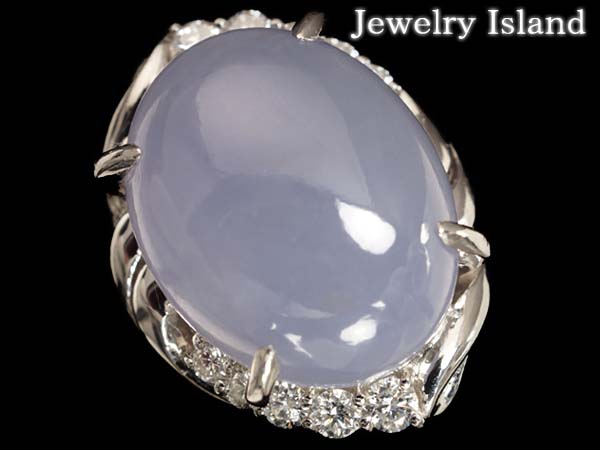 1円～★宝石の島★鑑付 含浸無し ラベンダー翡翠 15.04ct R y103