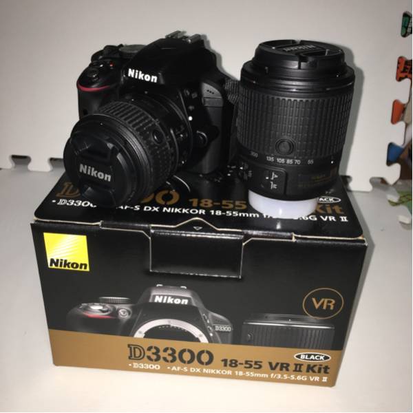 超美品】一回のみ使用！ ニコンD3300ダブルレンズキット 完品 中古