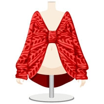 GREEガルショ★赤のリボンニット