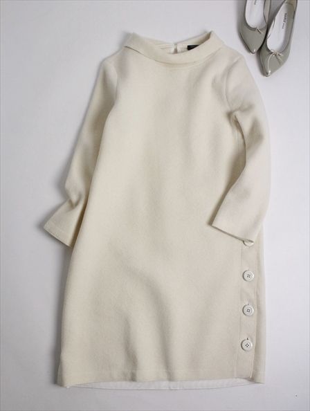 定3.6万*トゥモローランド 上質ウール ニットメルトンワンピース