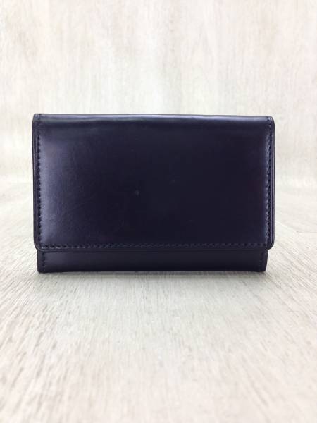 PORTER◆コインケース/BLK/無地/ボタン