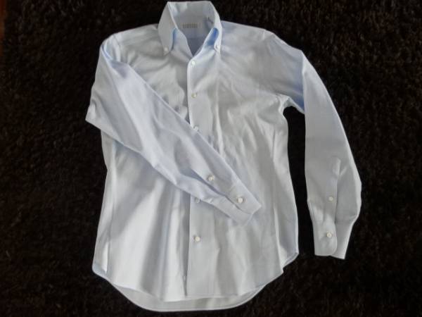 BARNEYSバーニーズ最高級ドレスシャツ37水色LTブルー1.9万超美品