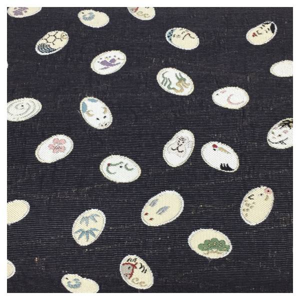 誠実屋】 お洒落袋帯 ひょっとこ おたふく 松 桜 多動物柄 美品