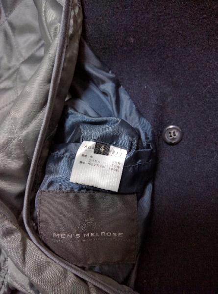 メンズメルローズ Men's Melrose ダッフル コート 紺 4