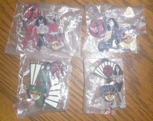 KISS ピンバッジ HARD ROCK CAFE TOKYO 全メンバー分 4個SET Hard Rock
