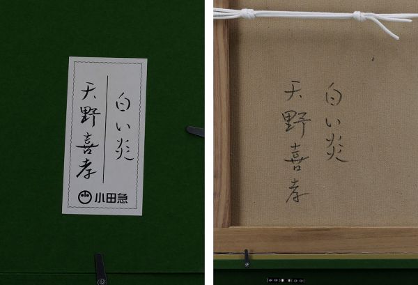 ◇天野喜孝◇白い炎◇肉筆◇油彩◇裏サイン◇F8◇額装◇(人物画)｜売買
