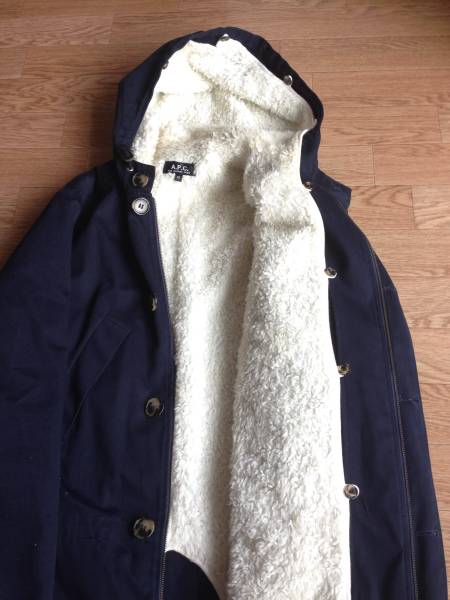 アーペーセーA.P.C./ボアライナーモッズコート/XS/NVY A.P.C ボア 