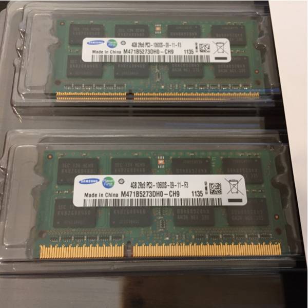 MacBookメモリ（SAMSUNG 4GB 2枚、合計8GB）