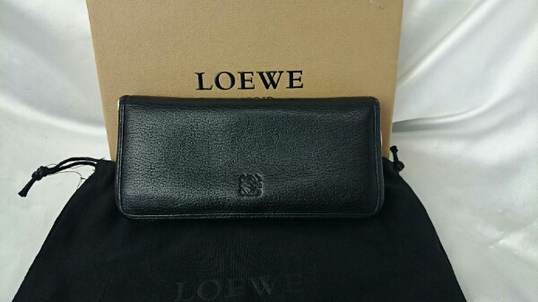 １円～超美品ロエベ 長財布 - 黒 ラウンドファスナー レザー