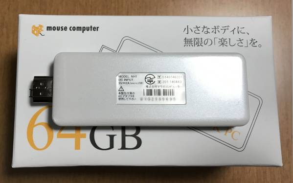 美品 スティックコンピュータ mouse製 MS-NH1-64G 中古品
