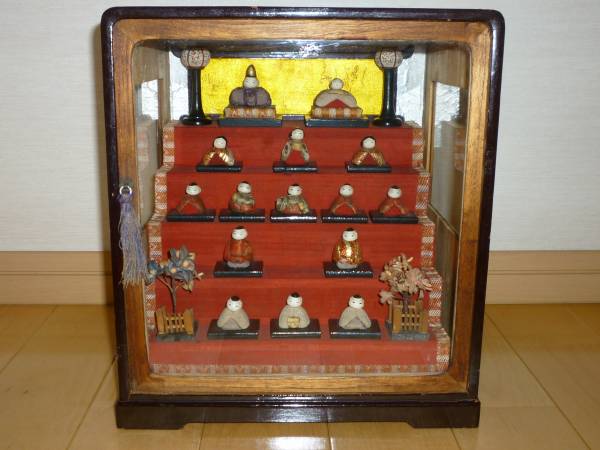 ◆　雛祭り　15人雛人形　収納簡単　内裏様　雪洞　雛道具　雛段