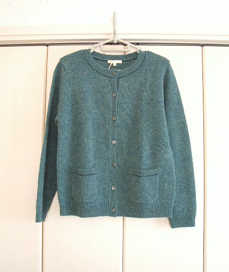 S.CLIP★5GカラーニットクルーネックカーディガンL★タグ付き