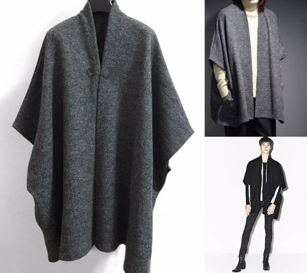 □15AW GalaabenD ウール ポンチョ コート 定価46，440