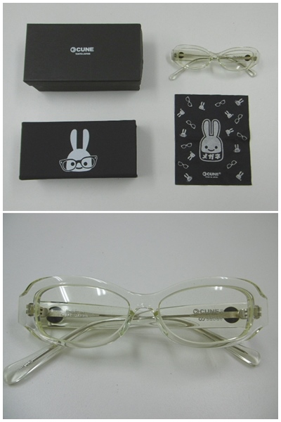 美品【CUNE キューン×サバエ】 鯖江 セルフレーム ウサギ 眼鏡