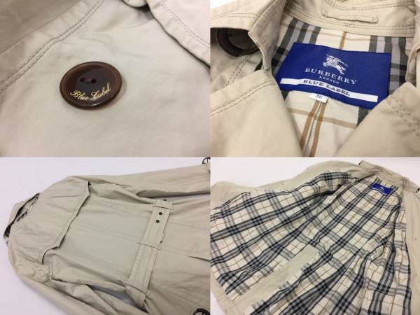 BURBERRY BLUE LABEL◇高級チェックトレンチコート◇バーバリー