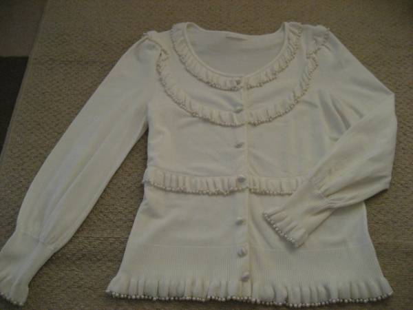 COTOOコトゥー パールビジュー ティアード カーディガン　40