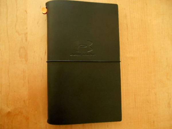 即決！非売品★2017年 手帳 UNDER ARMOUR アンダーアーマー スケジュール帳 レザーカバー 黒 送料164円