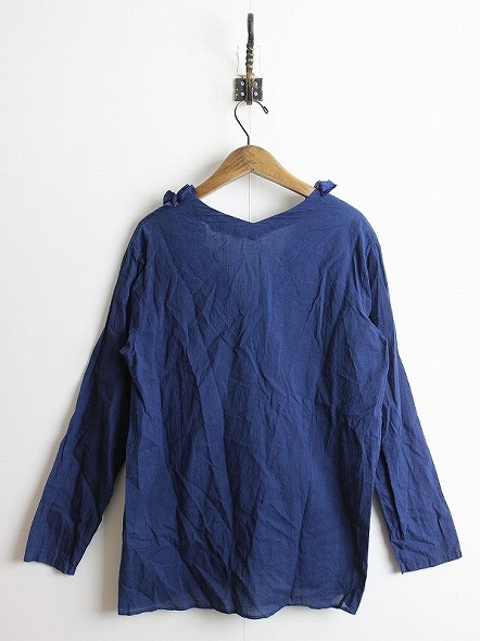 45rpm フォーティファイブ インディゴ シルク フリル コットン プルオーバー 2 ①*トップス
