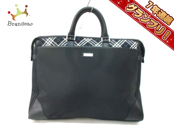 BURBERRY BLACK LABEL ビジネスバッグ ブラック/チェック バーバリーブラックレーベル ビジネスバッグ チェック柄 Burberry