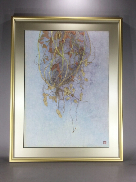 大型作品■日本画■日展特選・林茂守■枯れる■20号■
