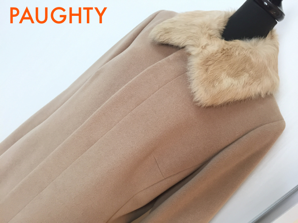 美品☆クリーニング済み＊PAUGHTY＊上質アンゴラコート＊ラビット 