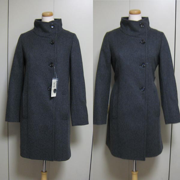 MKミッシェルクラン(MK MICHEL KLEIN)スタンドカラーウールコート・新品
