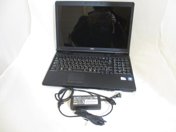 極美品1円 富士通 ノートPC AH31/H FMVA31HBH Windows7 CPU B820 メモリ4GB HDD250GB 15.6インチ_1