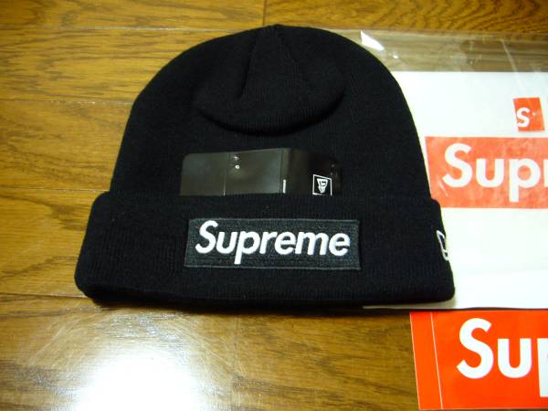 supreme NEW ERA ボックスロゴ ニットキャップ ブラック　2016AW