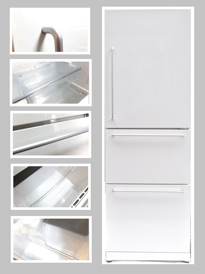 ◎廃盤 無印良品/MUJI 自動製氷付き ノンフロン 3ドア 冷凍冷蔵庫 M